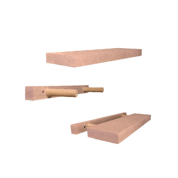 Osborne Wood Products 24x8x1 1/2 Dowel System Floating Shelf in Hard Maple 8917HM